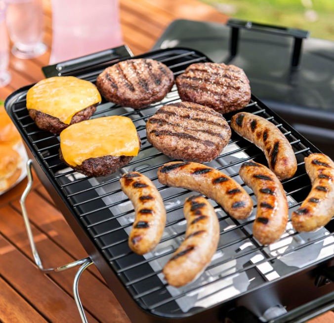 Portable Propane Gas Grill for Outdoor Cooking, Compact Tabletop Barbecue Grill with Easy Temperature Adjustment Image 2